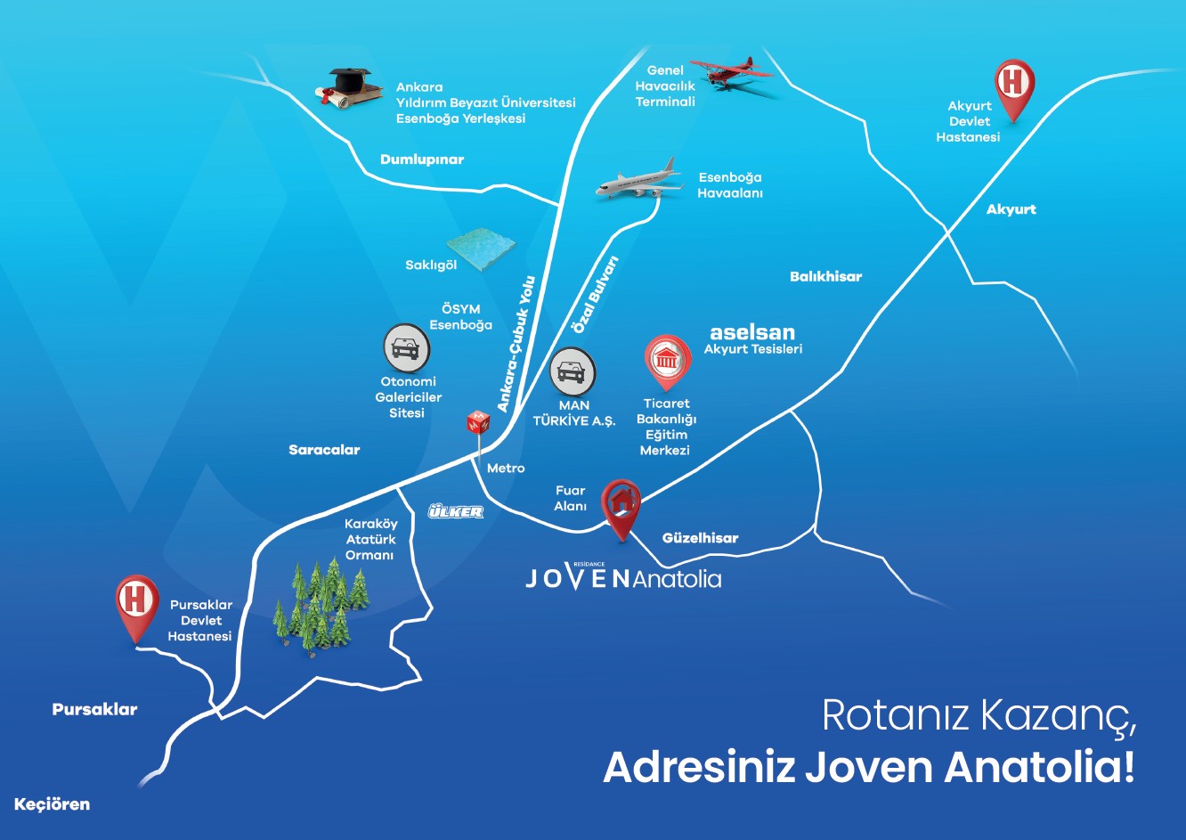 Joven Anatolia konum haritası - Akyurt Güzelhisar